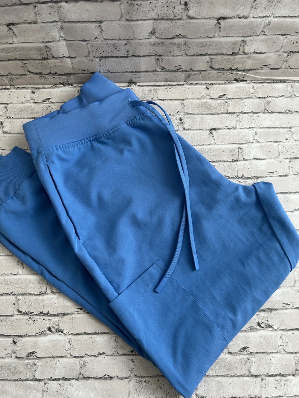 Women's Blue Drawstring Jogger Scrub Pants